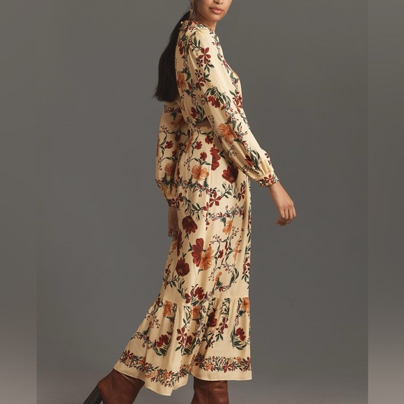 NWT FARM RIO X ANTHROPOLOGIE LONG-SLEEVE CUTOUT MAXI DRESS. Size XL - Picture 4 of 4